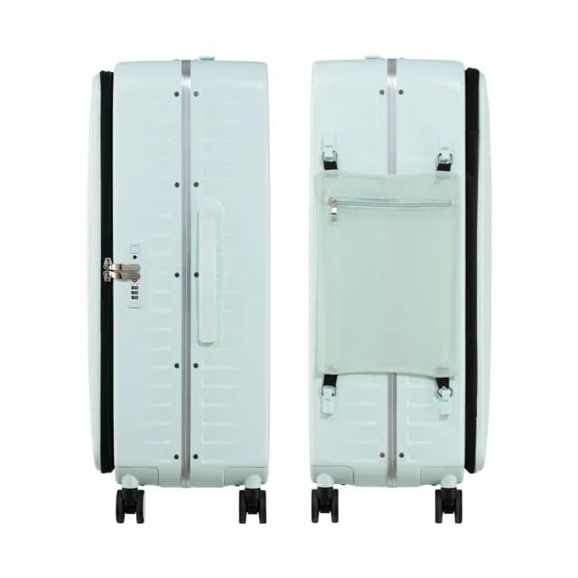 【AOU 微笑旅行】前開鋁框箱29吋行李箱 極靜音飛機輪 鋁框箱(前開框架行李箱92-005A)