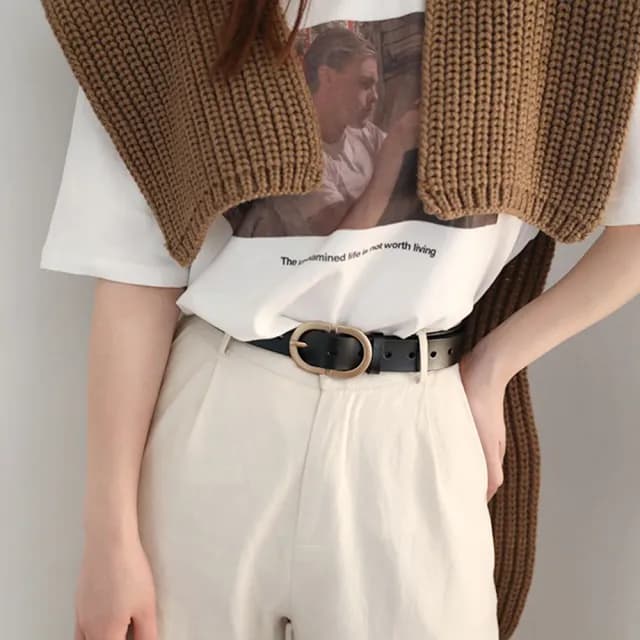 【LEEHER】父親節禮物 女生/復古皮帶/韓國皮帶/針扣皮帶/真皮腰帶/頭層牛皮帶/女褲帶/金扣皮帶/寬皮帶/禮物