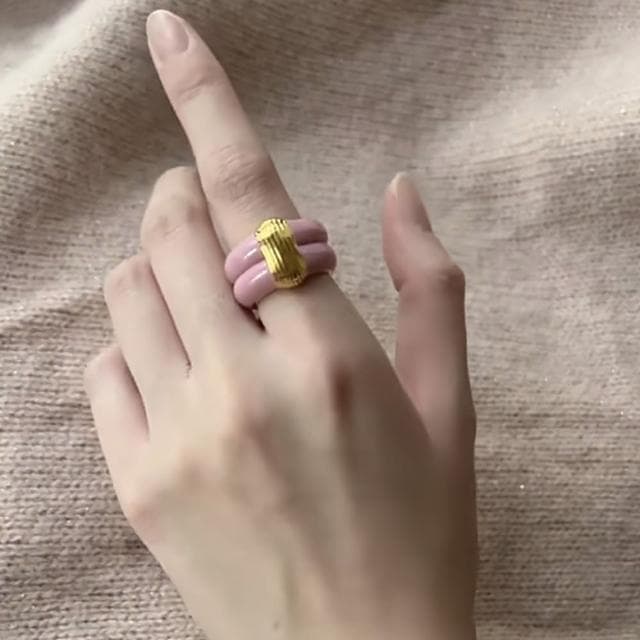 【MoonDy】母親節禮物 戒指 指環 寬戒指 食指戒指 歐美戒指 小眾戒指 琺瑯戒指 情侶戒指 韓國戒指 個性戒指