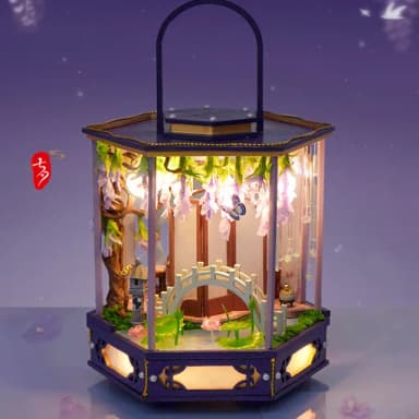 【半島良品】古風DIY手做創意鵲橋仙小屋(智趣屋畢業禮物 聖誕禮物 生日禮物 小夜燈)