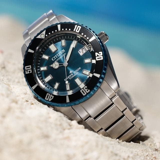 【CITIZEN 星辰】PROMASTER 35週年限量 鈦 1977征服潛水機械錶 特殊氣瓶包裝 母親節 禮物 男錶(NB6026-56L)