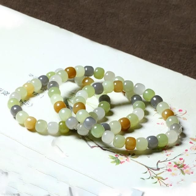 【MoonDy】包包 手鍊 手串 老料佛珠 和田玉多寶手串 保平安 護身手鍊 送女朋友 送閨蜜 和田玉老型珠