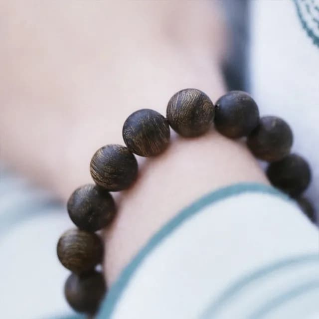 【MoonDy】雙11 包包 沉香手串 黑油老料手鍊 開運手鍊 招貴人 生日禮物 圓珠手鍊 佛珠 送長輩  