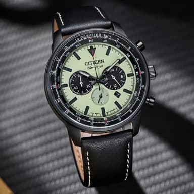 【CITIZEN 星辰】Chronograph系列 型男必備 光動能三眼計時腕錶 畢業禮物 送禮 推薦(CA4505-21X)
