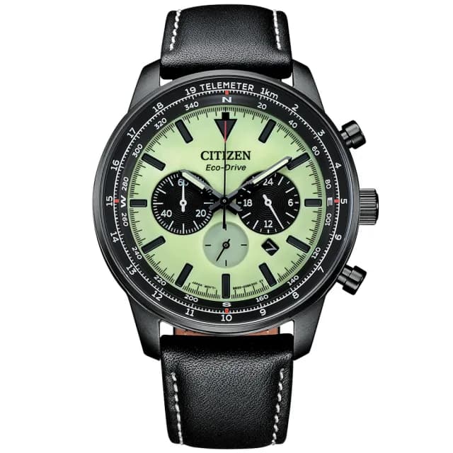 【CITIZEN 星辰】Chronograph系列 型男必備 光動能三眼計時腕錶 畢業禮物 送禮 推薦(CA4505-21X)