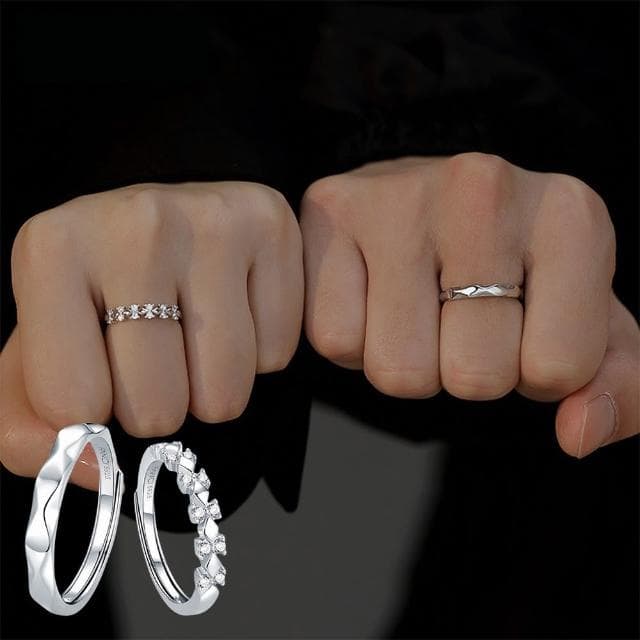 【LEEHER】生日禮物/對戒/結婚戒指/情侶戒指/求婚戒指/純銀戒指/鋯石戒指/男戒指/女戒指/可調式戒指