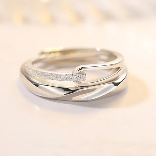 【LEEHER】結婚對戒/生日禮物/銀戒/可調節戒指/情侶戒指/求婚戒指/純銀戒指/鋯石戒指/男女對戒