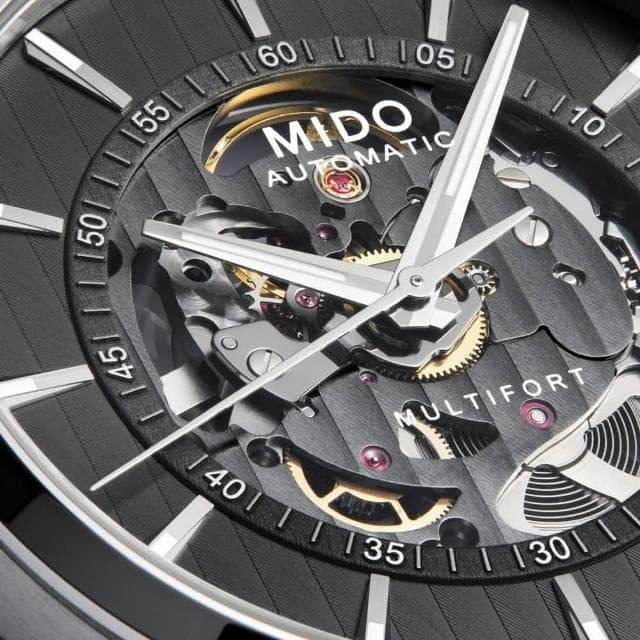 【MIDO 美度】先鋒系列 鈦游絲 鏤空 手上鍊機械腕錶 禮物 推薦(M0384361106100)