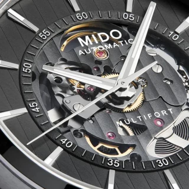 【MIDO 美度】先鋒系列 鈦游絲 鏤空 手上鍊機械腕錶 父親節 禮物 送禮 推薦(M0384361106100)