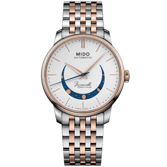 【MIDO 美度】永恆系列 微笑月相 機械腕錶 畢業禮物 送禮 推薦(M0274072201001)