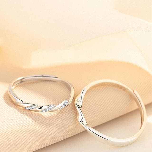 【LEESA】對戒/指環/純銀戒指/可調節戒指/情侶對戒/結婚戒指/求婚戒指/銀戒指/男戒指/女戒指/新婚禮物