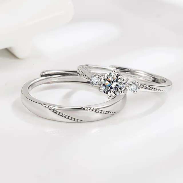 【LEESA】情侶對戒\結婚戒指\鑽石戒指\求婚戒指\戒指\純銀戒指\對戒\指環\情侶戒指\情侶禮物\生