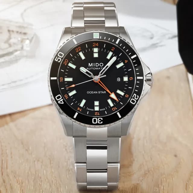 【MIDO 美度】OCEAN STAR GMT 海洋之星 陶瓷圈 機械腕錶 父親節 禮物 送禮 推薦(M0266291105101)
