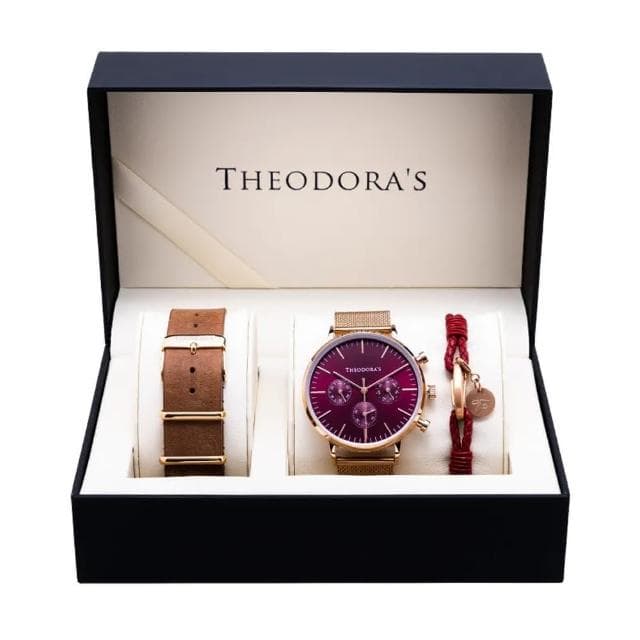 【THEODORA’S 希奧朵拉】(可選色)情侶禮盒-男女款 Apollo 金屬腕錶(情侶禮物 送女生 送男生)