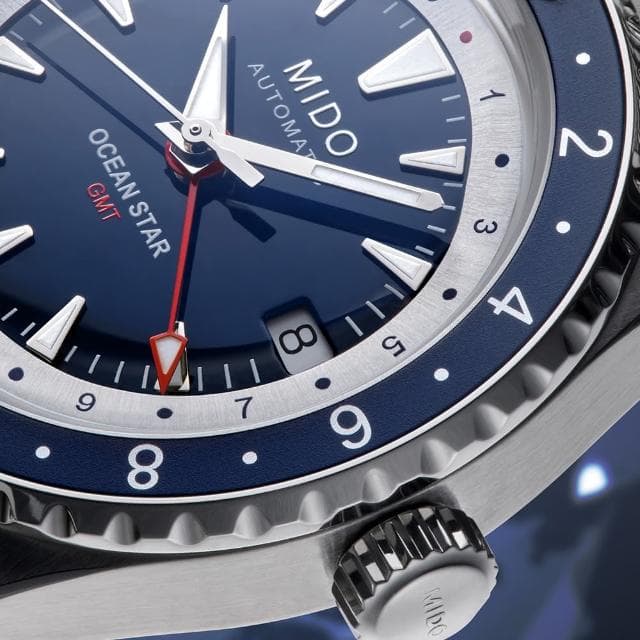 【MIDO 美度】OCEAN STAR GMT 海洋之星 特別版 GMT 機械腕錶 母親節 禮物 推薦(M0268291804100)