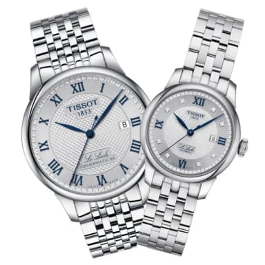 【TISSOT 天梭 官方授權】力洛克系列 機械對錶 母親節 禮物 推薦(T0064071103303/T0062071103601)