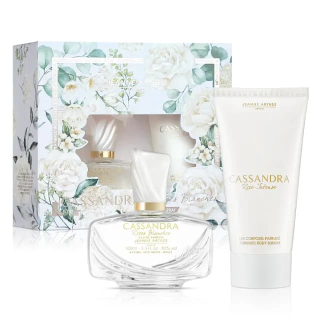 【Jeanne Arthes】情定巴黎-白玫瑰 浪漫香氛體乳禮盒-淡香精100ml+身體乳150ml(專櫃公司貨)