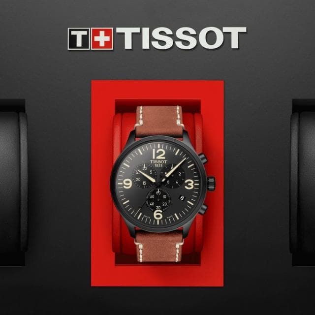 【TISSOT 天梭 官方授權】SUPERSPORT CHRONO 三眼計時腕錶 母親節 禮物 推薦(T1166173605700)