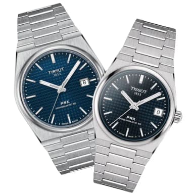 【TISSOT 天梭 官方授權】PRX系列 復刻機械對錶 畢業禮物 送禮 推薦(T1374071104100/T1372071104100)