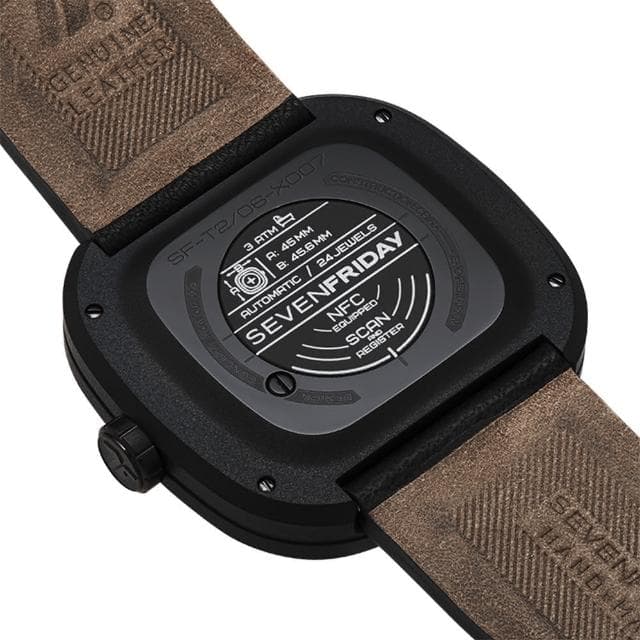 【SEVENFRIDAY】T系列 自動上鍊機械錶-經典黑金/45.6x45mm 送禮 禮物 推薦(T2/06)