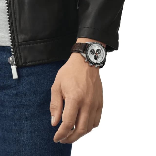 【TISSOT 天梭 官方授權】PRS516 CHRONOGRAPH 三眼計時腕錶 畢業禮物 送禮 推薦(T1316171603200)