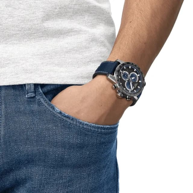 【TISSOT 天梭 官方授權】SUPERSPORT CHRONO 三眼計時腕錶 畢業禮物 送禮 推薦(T1256171705103)