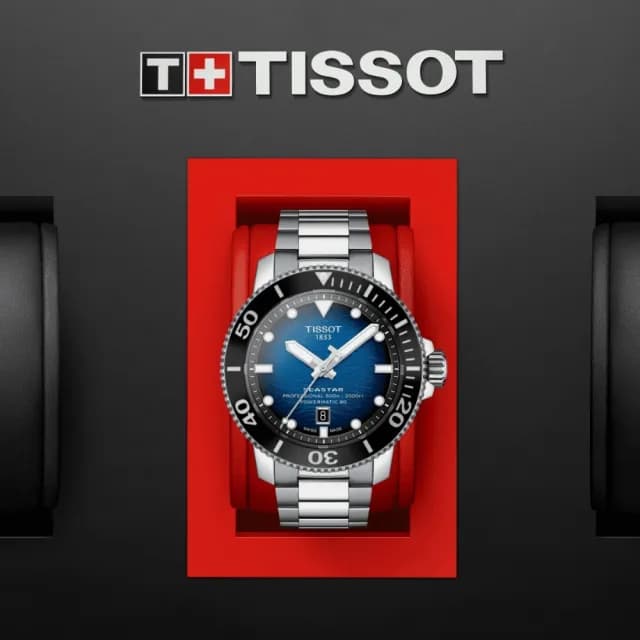 【TISSOT 天梭 官方授權】SEASTAR2000海星系列 潛水機械腕錶 父親節 禮物 送禮 推薦(T1206071104101)