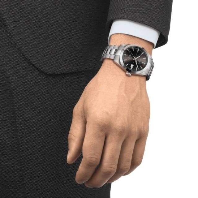 【TISSOT 天梭 官方授權】GENTLEMAN系列 矽 機械腕錶 母親節 禮物 推薦(T1274071106101)