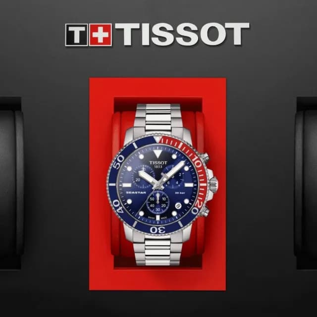 【TISSOT 天梭 官方授權】SEASTAR1000海星系列 潛水計時腕錶 七夕 情人節 禮物 送禮 推薦(T1204171104103)