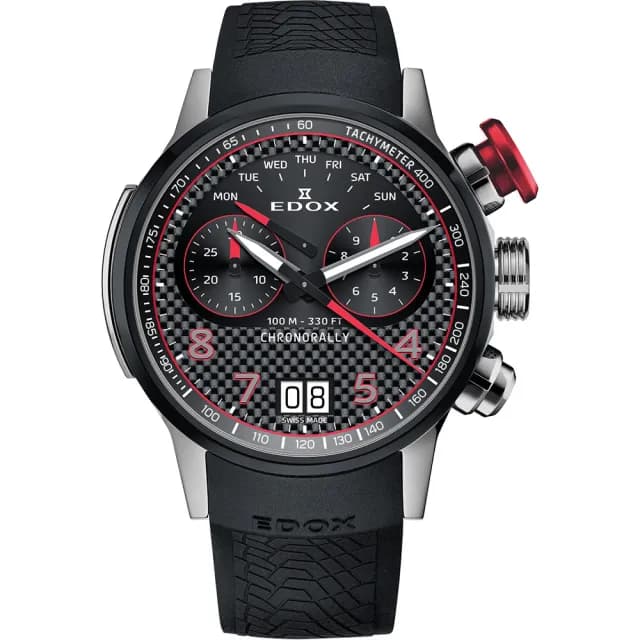 【EDOX 伊度】140周年 BMW 摩托車紀念錶 鈦金屬大日期計時手錶 送禮 禮物 推薦(E38003.TINRO.CARO)