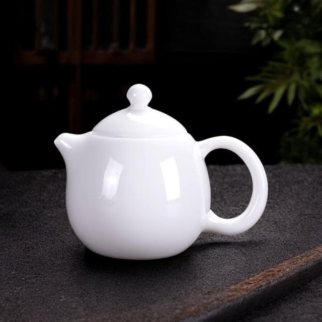 【美味好伙伴】羊脂玉瓷龍蛋壺220ml(高白瓷 茶具 茶壺 泡茶壺 茶杯)