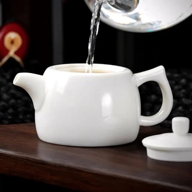 【美味好伙伴】羊脂玉瓷井欄壺(高白瓷 茶具 茶壺 泡茶壺 茶杯)