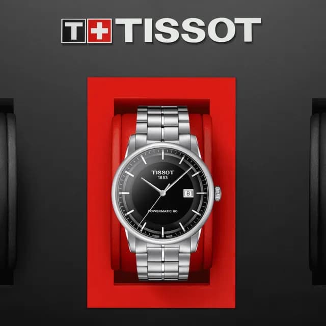 【TISSOT 天梭 官方授權】LUXURY 簡約時尚機械腕錶 畢業禮物 送禮 推薦(T0864071105100)