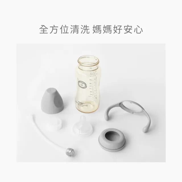 【PUKU 藍色企鵝】飽飽歐蕾 PPSU 寬口 防脹 奶瓶330ml(2入)