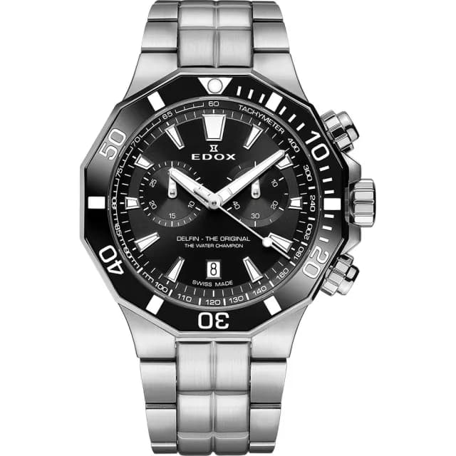 【EDOX 伊度】Delfin 海豚200米潛水計時手錶-43mm 送禮 禮物 推薦(E10112.3NM.NIN)
