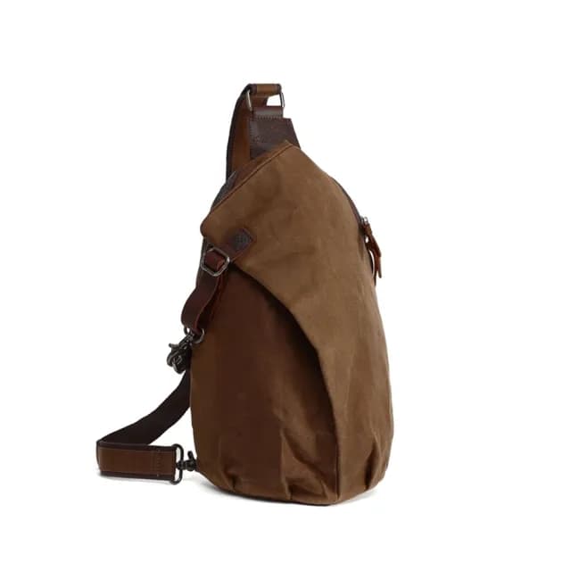 【巴黎精品】父親節禮物 胸包帆布側背包(歐美復古斜背防水男包包5色a1hf28)