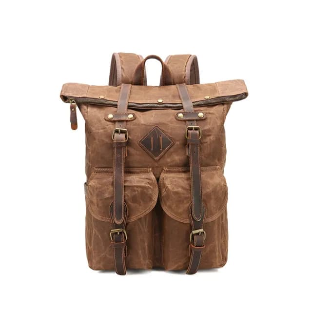 【巴黎精品】父親節禮物 後背包帆布雙肩包(復古刷色大容量旅行男女包包5色a1hf23)