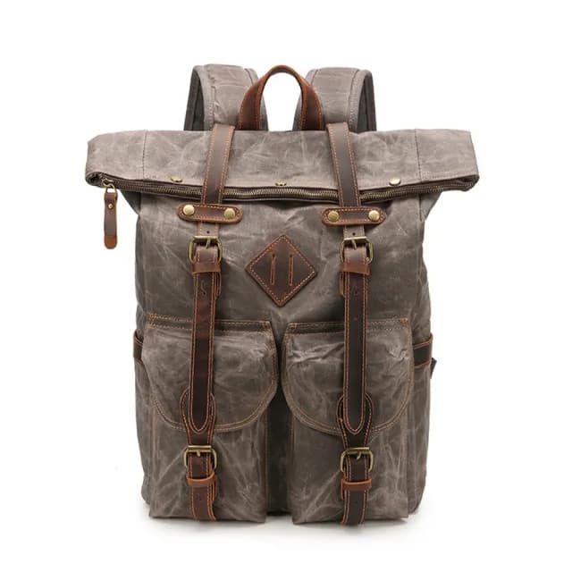 【巴黎精品】父親節禮物 後背包帆布雙肩包(復古刷色大容量旅行男女包包5色a1hf23)