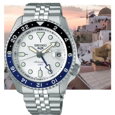 【SEIKO 精工】5 Sports系列 GMT機械錶 送禮推薦(SSK033K1/4R34-00A0S)
