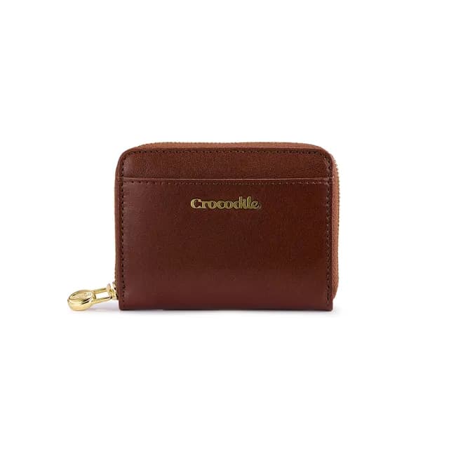 【Crocodile】雙11 輕巧零錢包推薦 男女適用 義大利植鞣皮-Naturale系列-0103-11019-鱷魚皮件( 