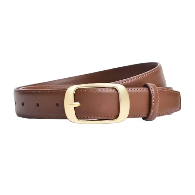 【高級OL】韓版時尚休閒皮帶(女 上班族 配件 商務 腰帶 生日禮物 西裝 牛仔褲 洋裝 改腰圍 收腰扣)