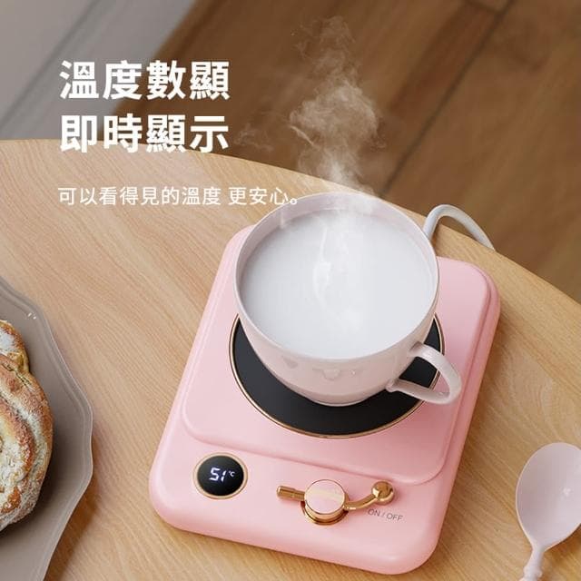 【ANTIAN】USB重力感應數顯恆溫杯墊 電熱暖杯墊 暖牛奶加熱墊 辦公室杯墊 交換禮物(母親節禮物)