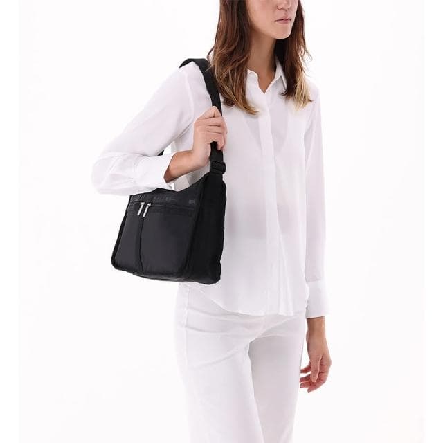 【Lesportsac】DELUXE EVERYDAY BAG 日常百搭斜背包 母親節 送禮 禮物(神秘黑)