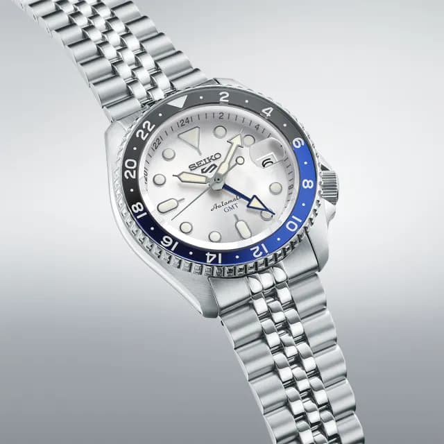 【SEIKO 精工】5 Sports系列 白面 GMT 機械腕錶 父親節 禮物 送禮 推薦(SSK033K1/4R34-00A0S)