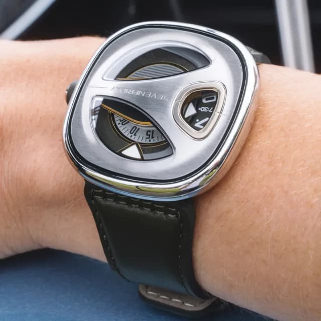 【SEVENFRIDAY】ME系列流線型機械錶-墨綠皮帶/44.5x44mm 送禮 禮物 推薦(ME1/02)