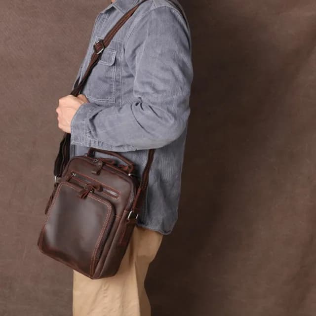 【KT DADA】雙11 牛皮斜背包 郵差包 男士包包 男包 真皮包包 斜背包 爸爸禮物 男生包包 生日禮