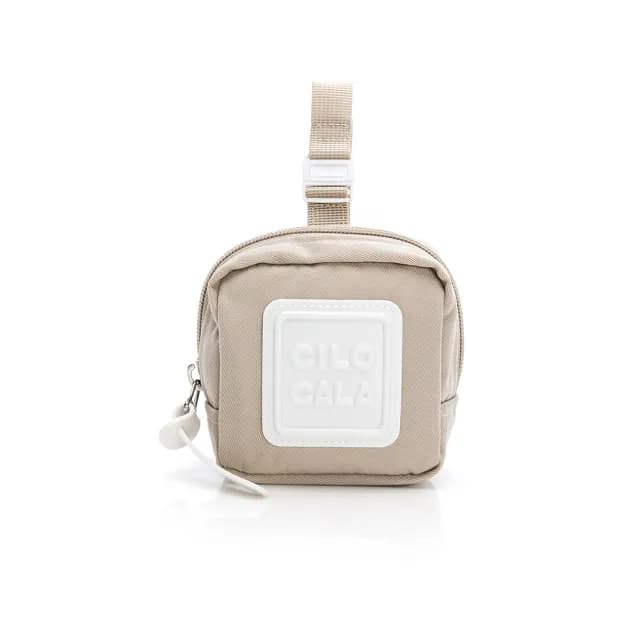 【CILOCALA】亮彩尼龍防潑水可扣式零錢包(雙11/米色)