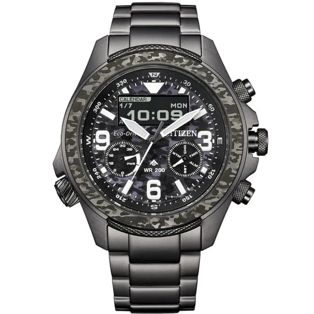 【CITIZEN 星辰】Promaster 35 週年限量版 光動能運動錶 迷彩 男錶 禮物 推薦(JV1008-63E)