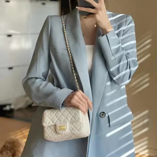 【MoonDy】情人節禮物 真皮包包  鏈條包 側背小包包 小方包 側背包 小金球包包 小香風包包 菱格包包 羊皮小