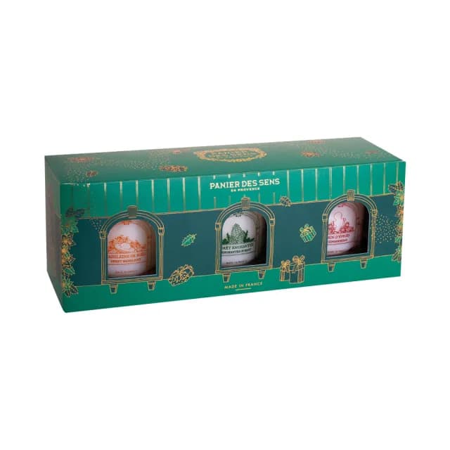 即期品【Panier des Sens 潘堤香頌】經典香氛蠟燭禮盒70gx3/盒(1盒)
